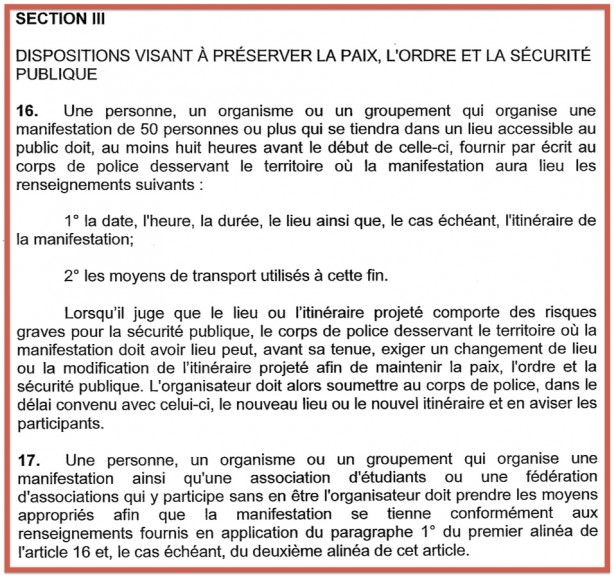 La loi 78 – Sous la contrainte / En violation