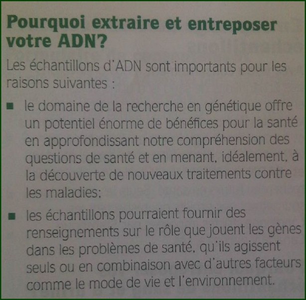 L’État veut votre ADN