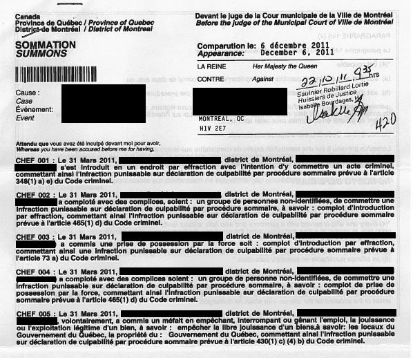 Manifestation, arrestation, comparution. Quoi faire?