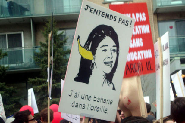 Manifestation contre la hausse des frais de scolarité du 22 mars
