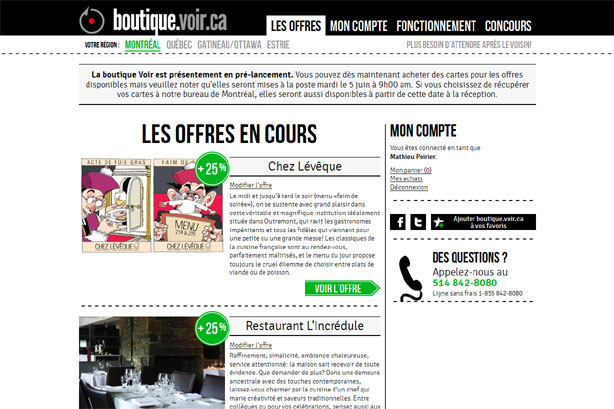 Lancement du site boutique.voir.ca
