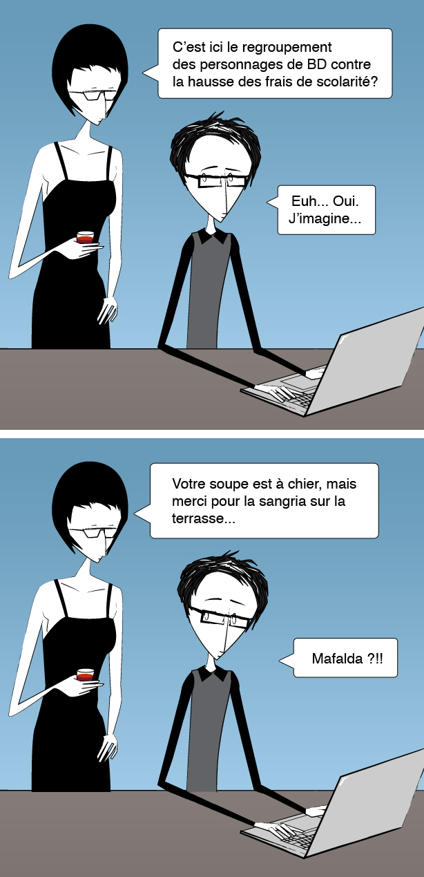 Personnages de BD contre la hausse des frais de scolarité – Épisode 2