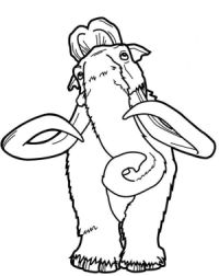 manny-the-woolly-mammoth-is-animals-of-the-ice-age-coloring-pages