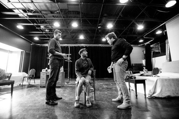 Simon Lepage, Christian Michaud et Eliot Laprise en répétition (Crédit: Nicola-Frank Vachon)