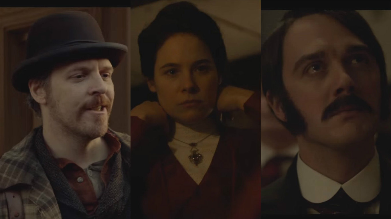 Fabien Cloutier, Caroline Dhavernas et Vincent-Guillaume Otis dans la bande-annonce de Chasse-galerie