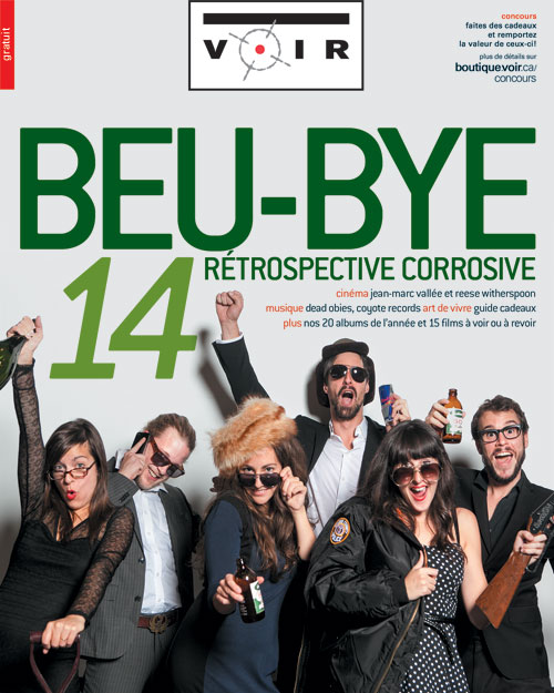 La distribution du Beu-Bye à la Une de l'édition du 4 décembre 2015 (Photo: Nicola-Frank Vachon)