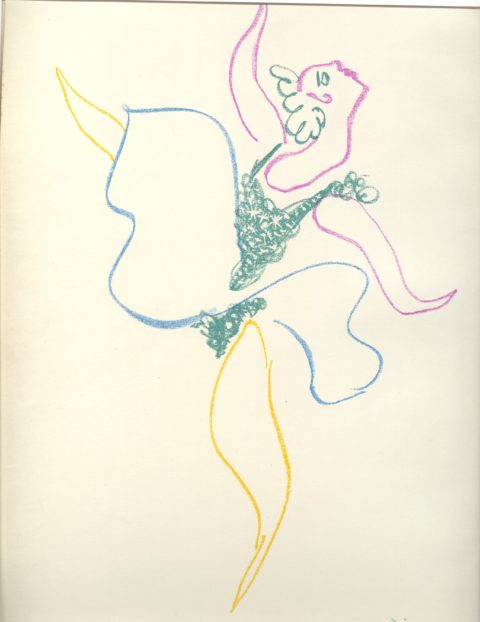 Le ballet, lithographie, Pablo Picasso, 1954 (Collection Apel·les Fenosa, Courtoisie MACBSP)