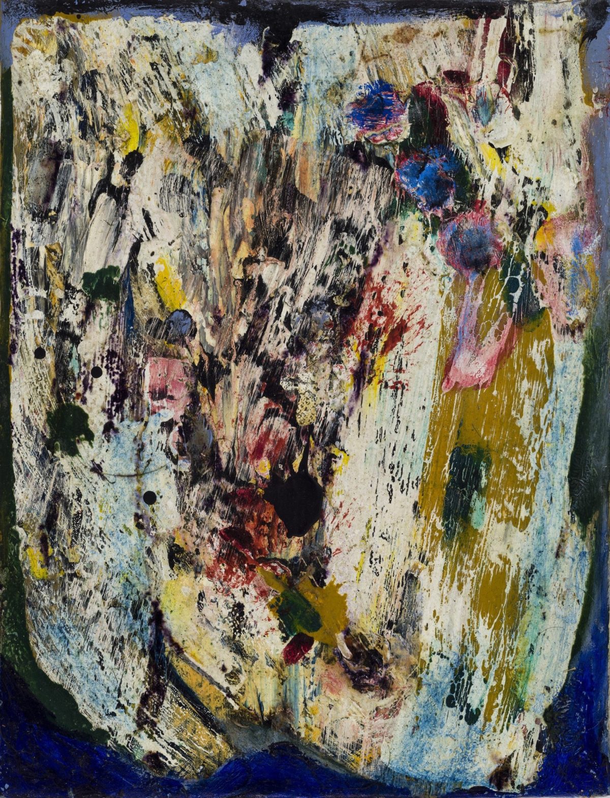 Marcelle Ferron, sans titre, circa 1990, huile sur toile, 35 x 27 cm, Sodrac - Succession Marcelle Ferron, Photo Guy LHeureux (Courtoisie: Galerie Michel Guimont)