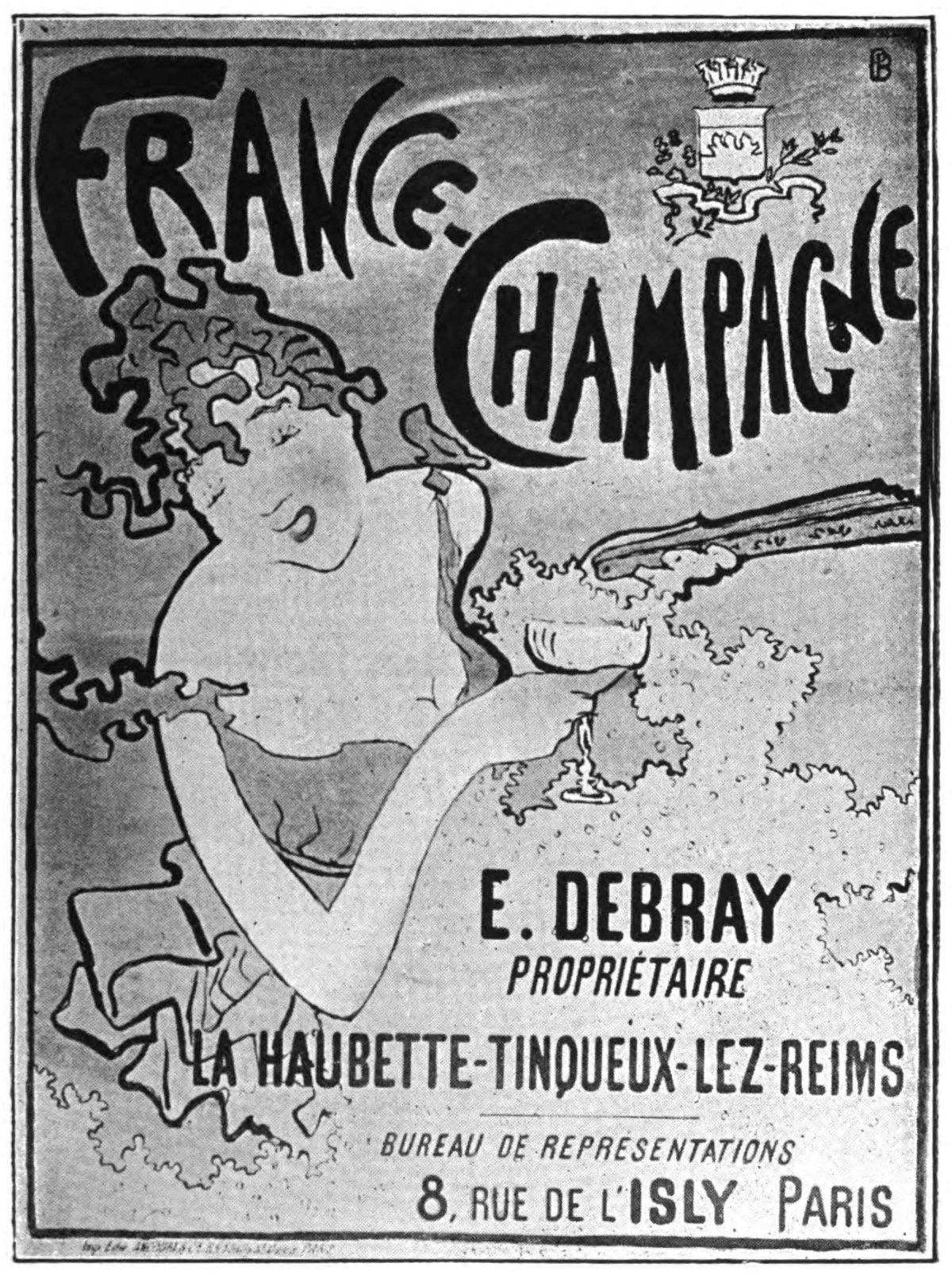 (Affiche par Pierre Bonnard pour France Champagne, 1896, via Wikimedia Commons)