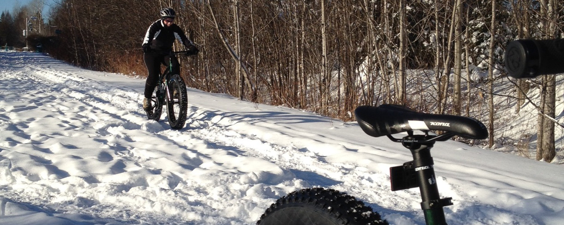 Faire du vélo d'hiver